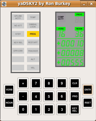 The DSKY (display/keyboard) control unit of the AGC