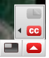 The "CC icon" in the YouTube player