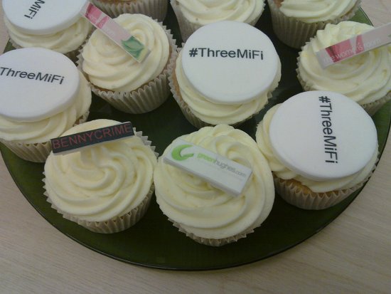 ThreeMobileBuzz welcomed us with cupcakes complete with our logos
