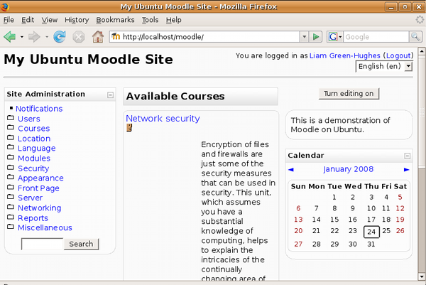 Moodle on Ubuntu