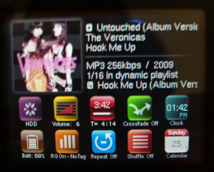 Rockbox running on an iPod Video