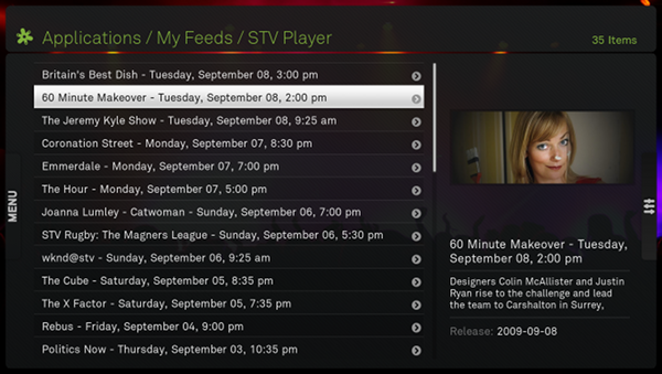 STV Player feed in Boxee