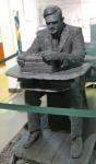 The slate statue of Alan Turing